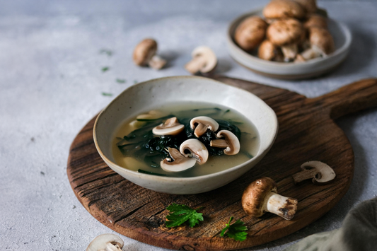 Simple & Nourishing Seaweed Mushroom Soup for Immunity