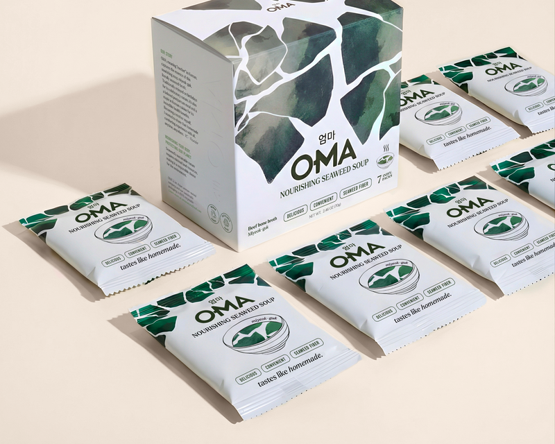 OMA soup box with individual soup packets